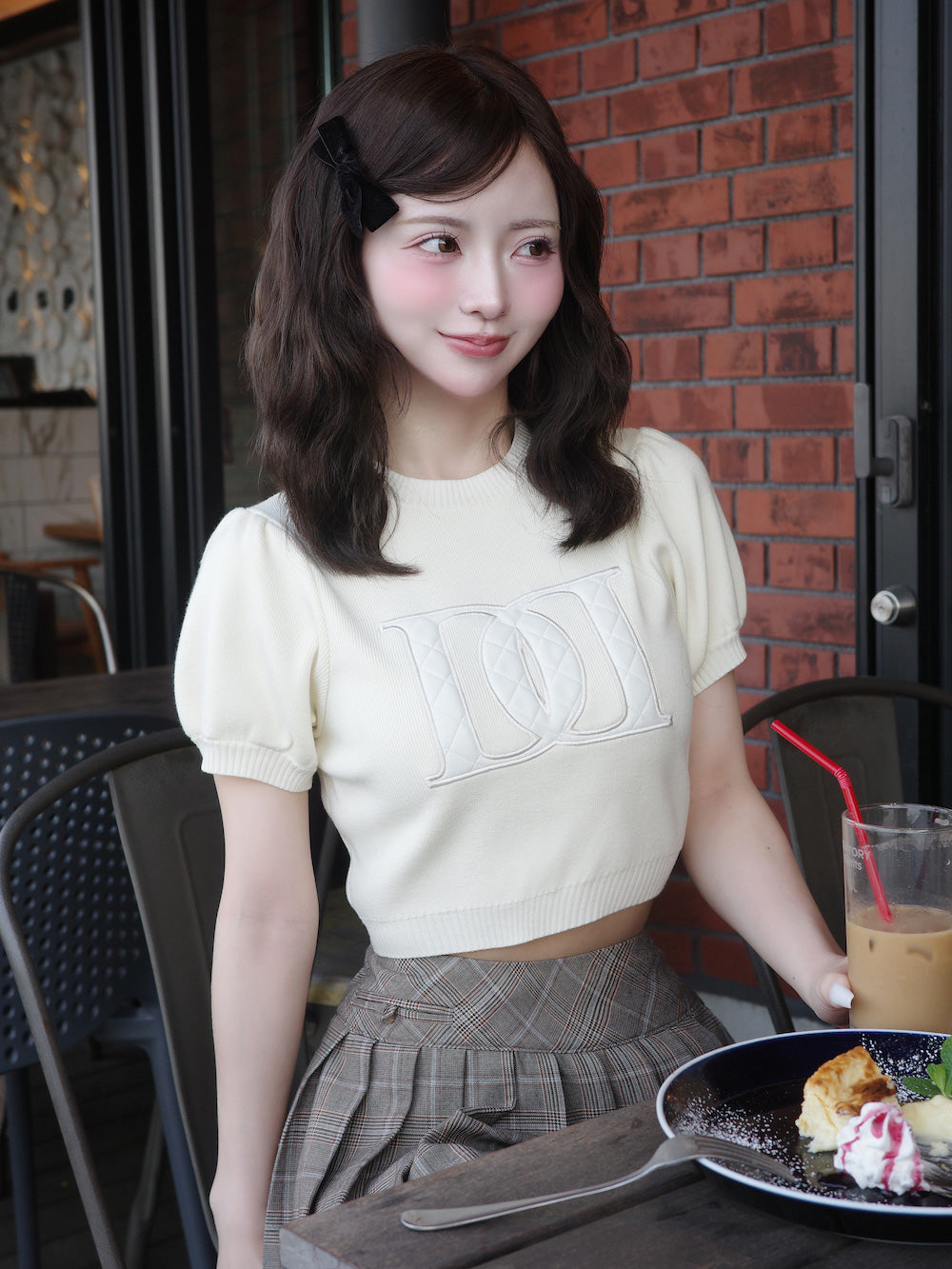 バックオープンアップリケニットトップス – Darich (ダーリッチ)