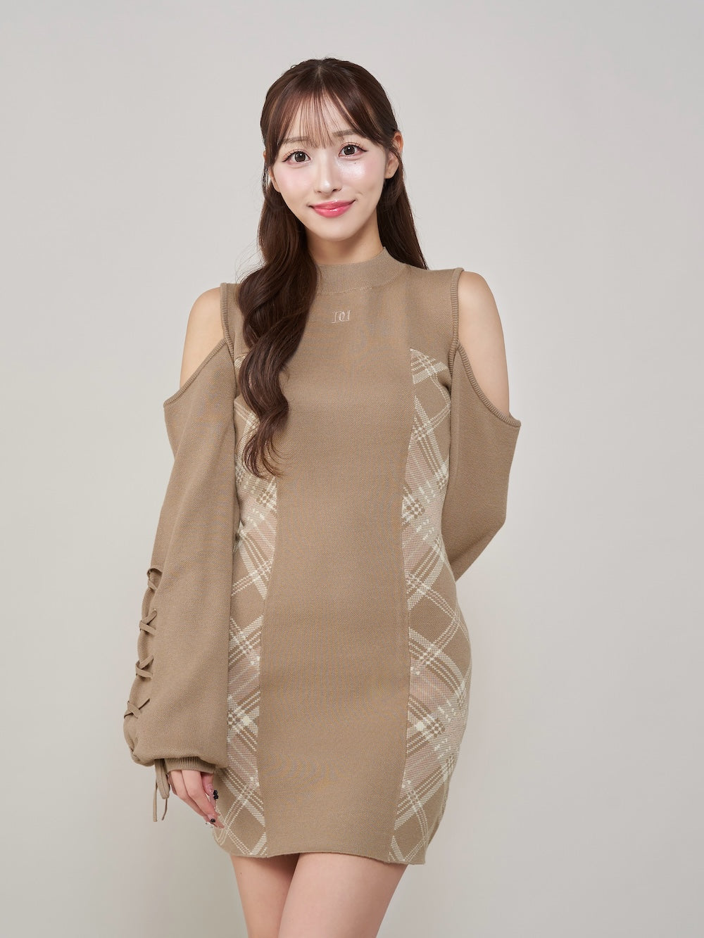 サイドチェックニットミニワンピース – Darich (ダーリッチ)