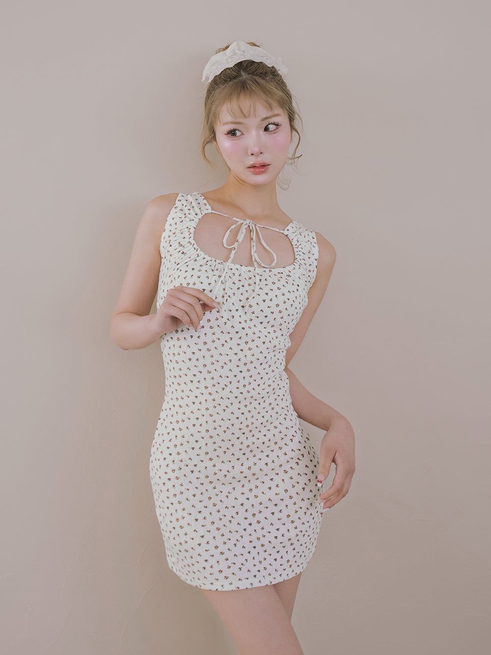 フロントオープンフローラルミニワンピース – Darich (ダーリッチ)