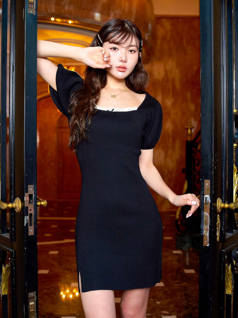 プチフリルニットミニワンピース – Darich (ダーリッチ)