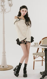 ボンディングツイードオフショルチュニック – Darich (ダーリッチ)