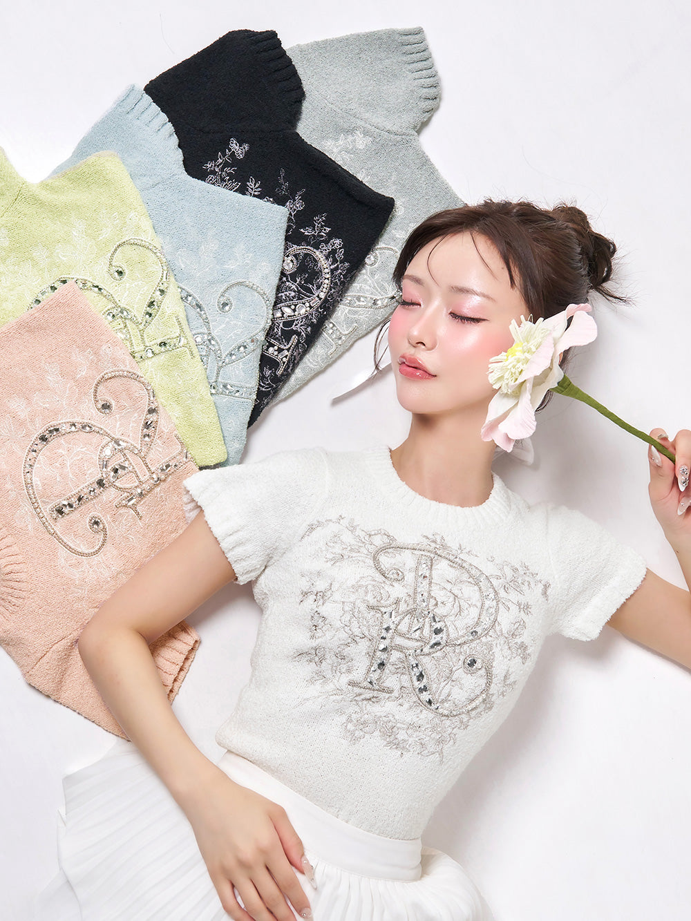 DRビジューフラワーニットトップス – Darich (ダーリッチ)