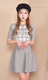 ギンガムチェックニットミニワンピース – Darich (ダーリッチ)