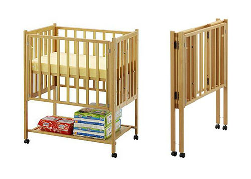 折りたたみコンパクトベッド ヤマサキ ベビーベッドのレンタル