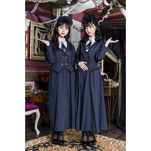 メイド ホテルメイド レディース フリーサイズ ネイビー コスプレの