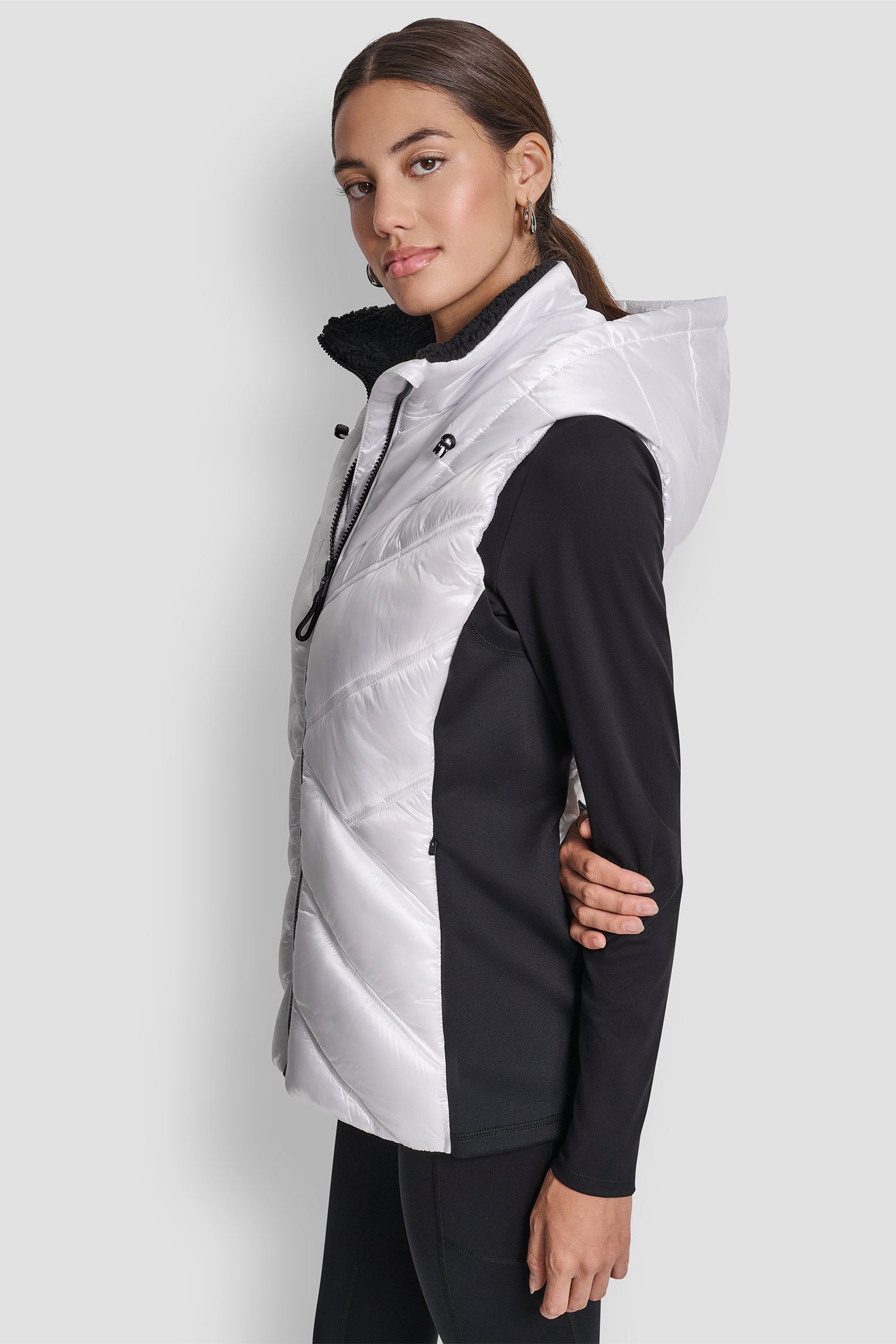 Scuba Paneled Puffer Vest | Activewear | DKNY