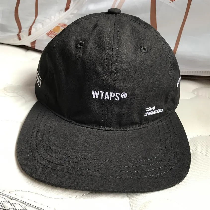 WTAPS Flat Brim Baseball Cap Men Women Embroidery Dad Hat Hip Hop