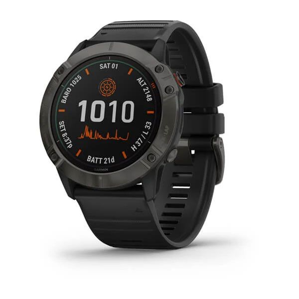 Garmin Fenix 6X Pro Solar Titanium Carbon Gray DLC with for Sale