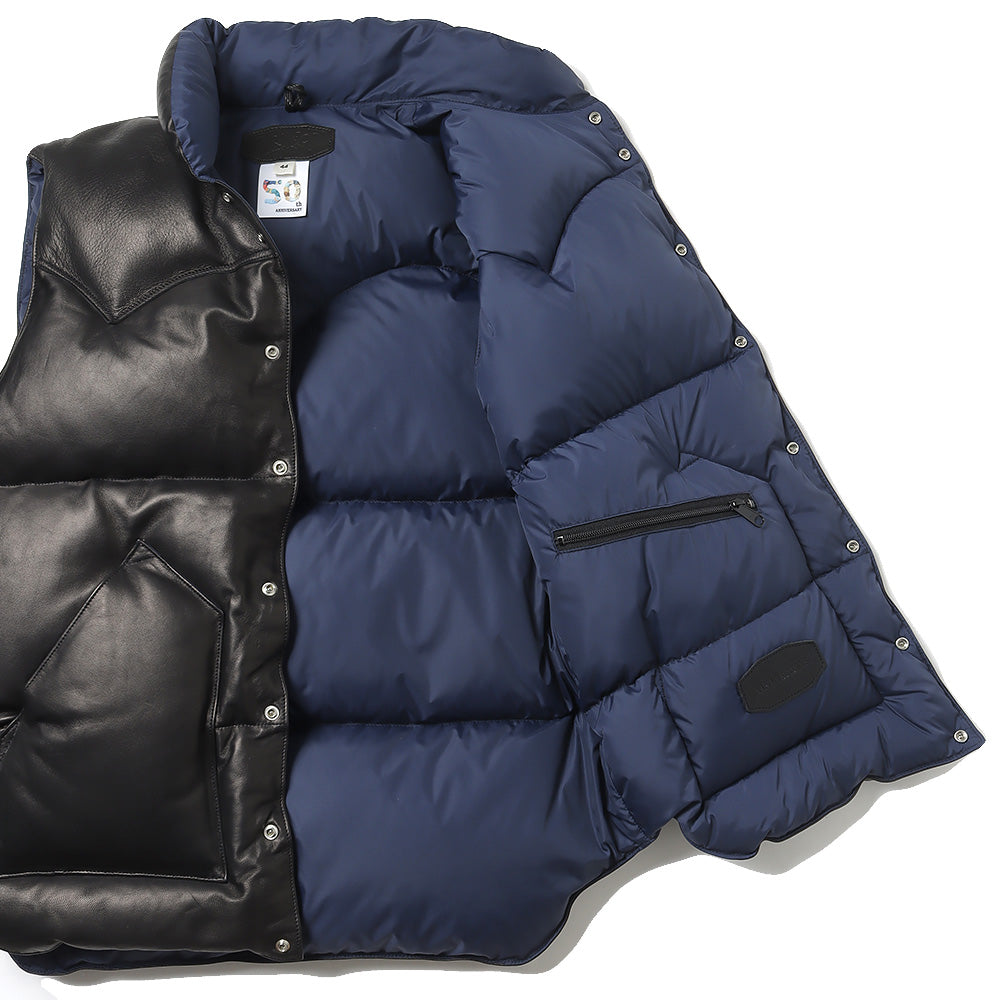 KAPTAIN SUNSHINE (キャプテン サンシャイン) Leather Down Vest