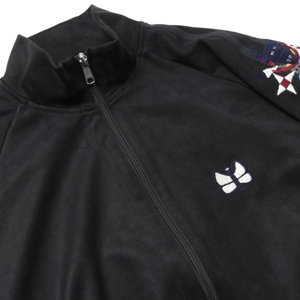 CHAOS EMBROIDERY SUEDE TRACK JACKET (20AW20BL110) | doublet