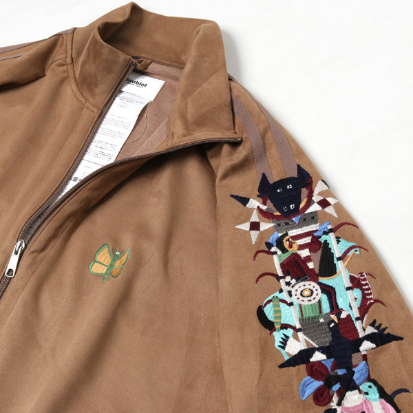 CHAOS EMBROIDERY SUEDE TRACK JACKET (20AW20BL110) | doublet