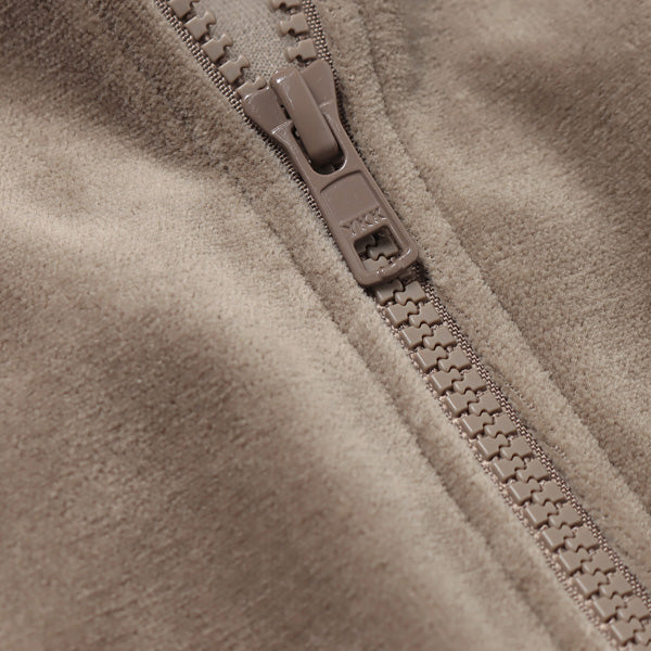 ORGANIC COTTON VELOR HALF ZIP BLOUSON (A22SP01CV) | AURALEE / Tops