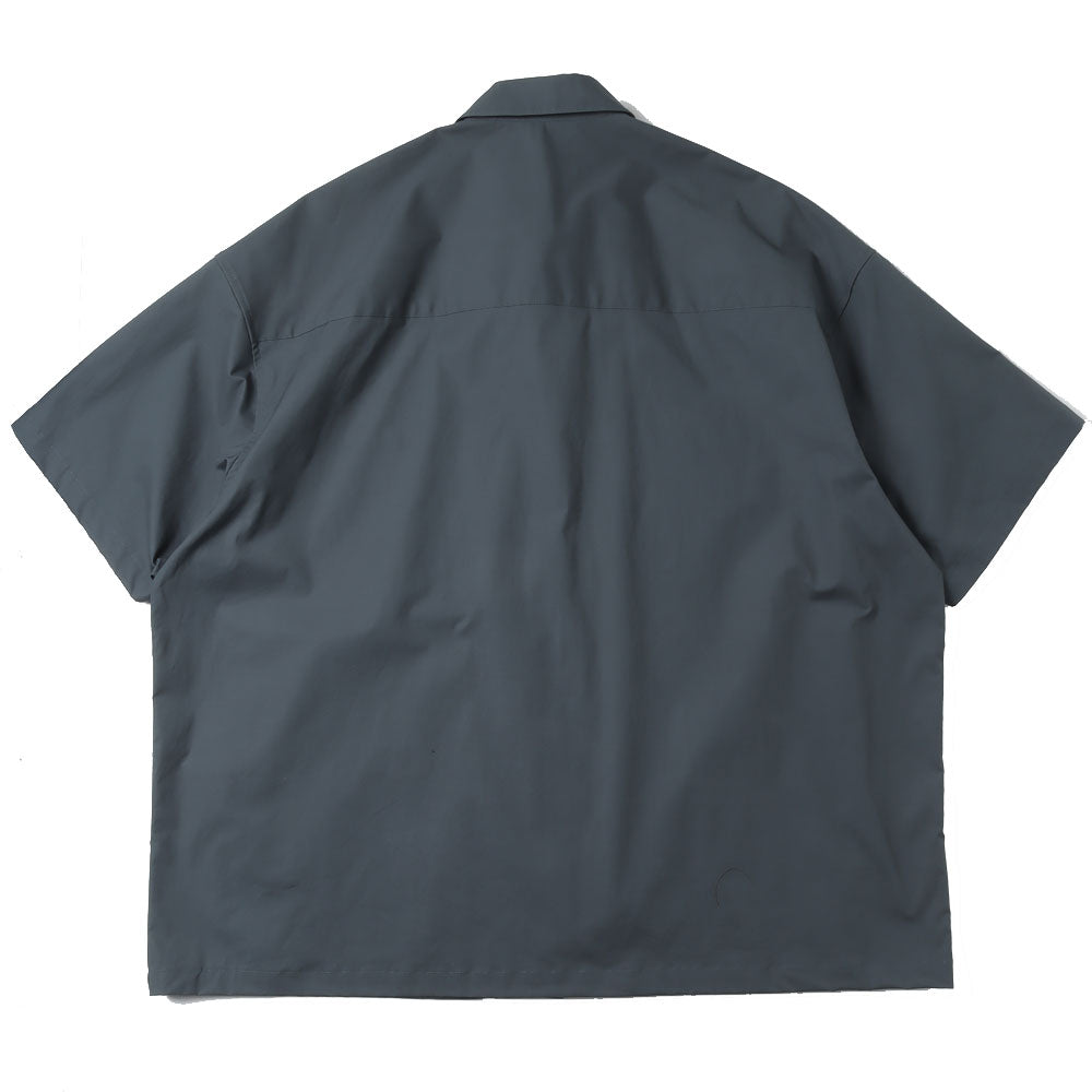 Graphpaper) Stretch Typewriter S/S Oversized Box Shirt DARK SLATE