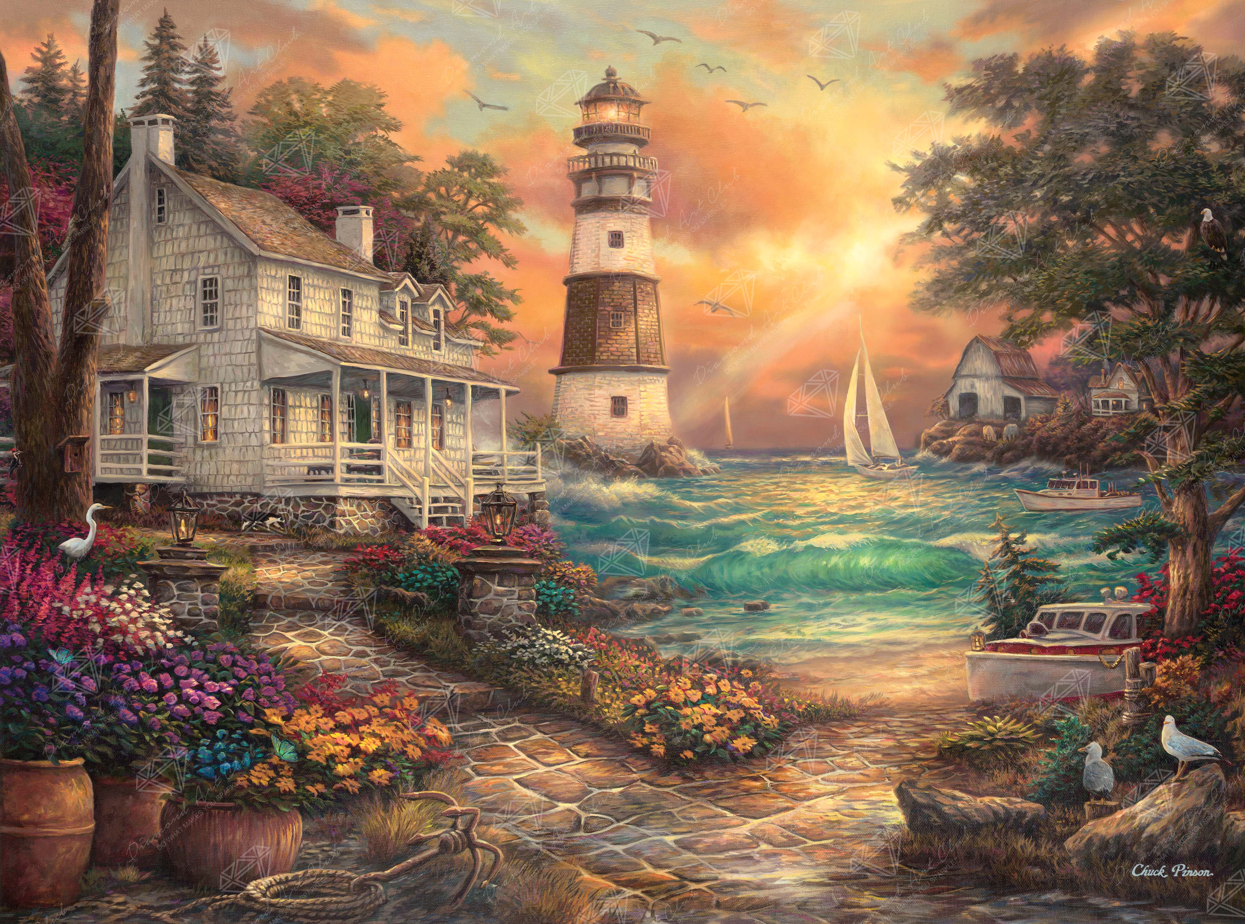 Cottage by the Sea – Diamond Art Club