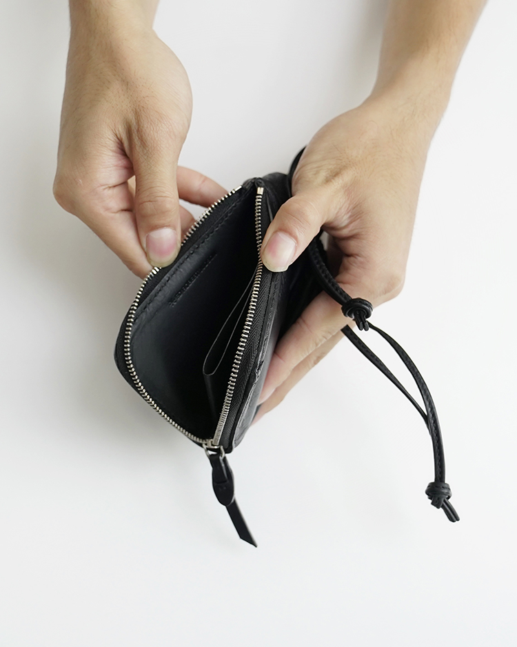 CABO - Drawstring L-zip Purse / BLACK | ED ROBERT JUDSON(エド