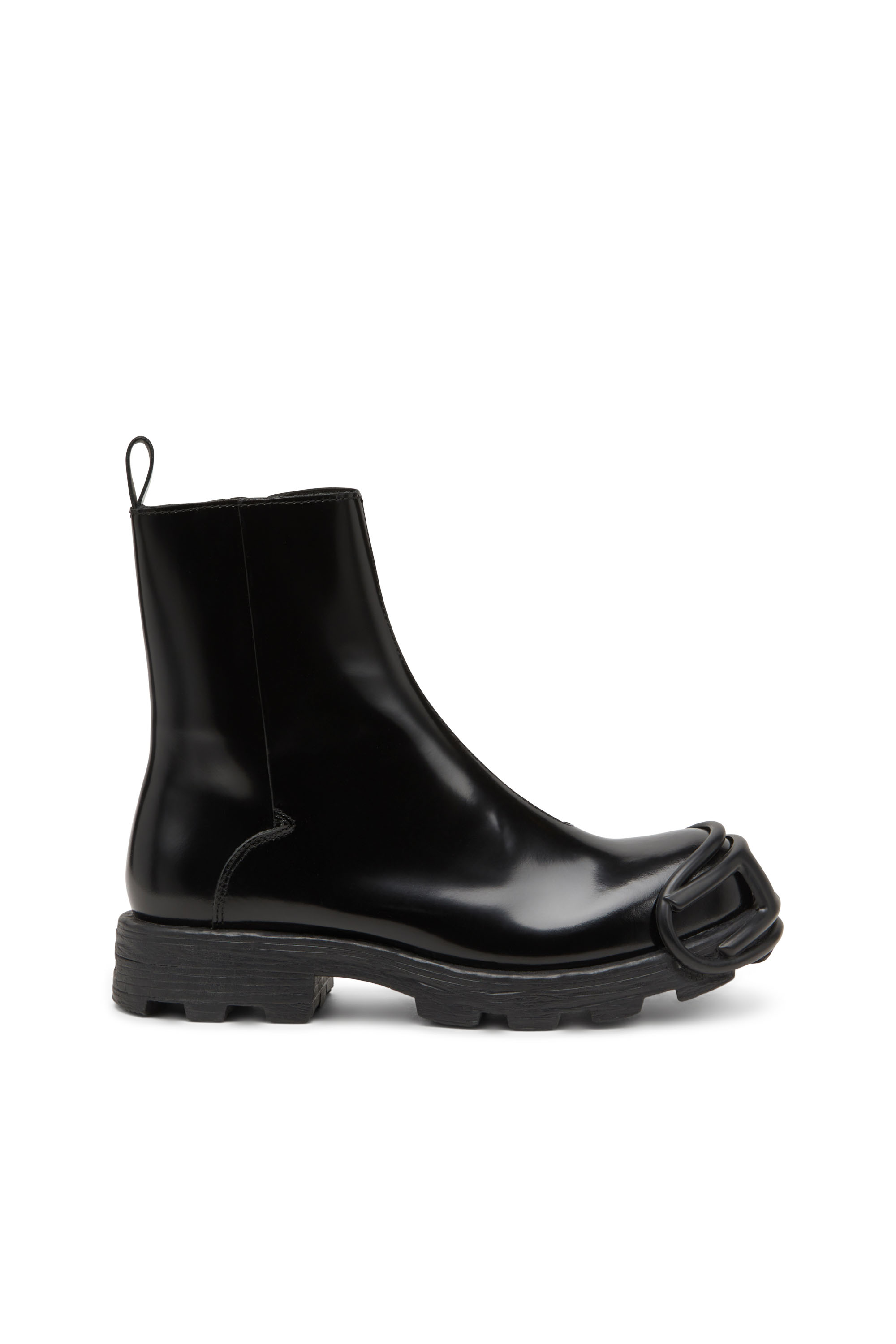 D-HAMMER BT ZIP D D-Hammer-Leather Chelsea boots with Oval D toe