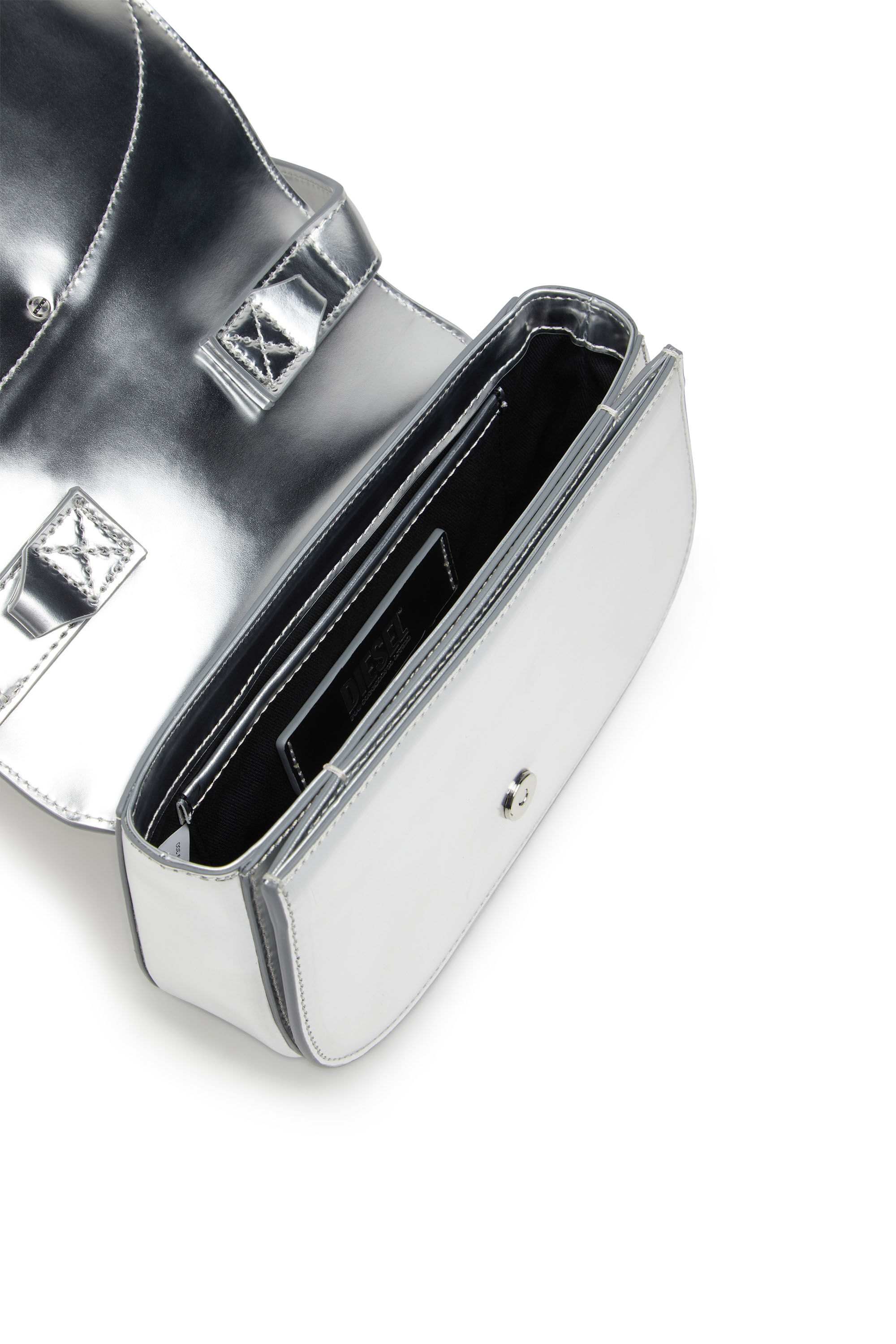 1DR｜ウィメンズ｜レザーショルダーバッグ｜シルバー｜ディーゼル