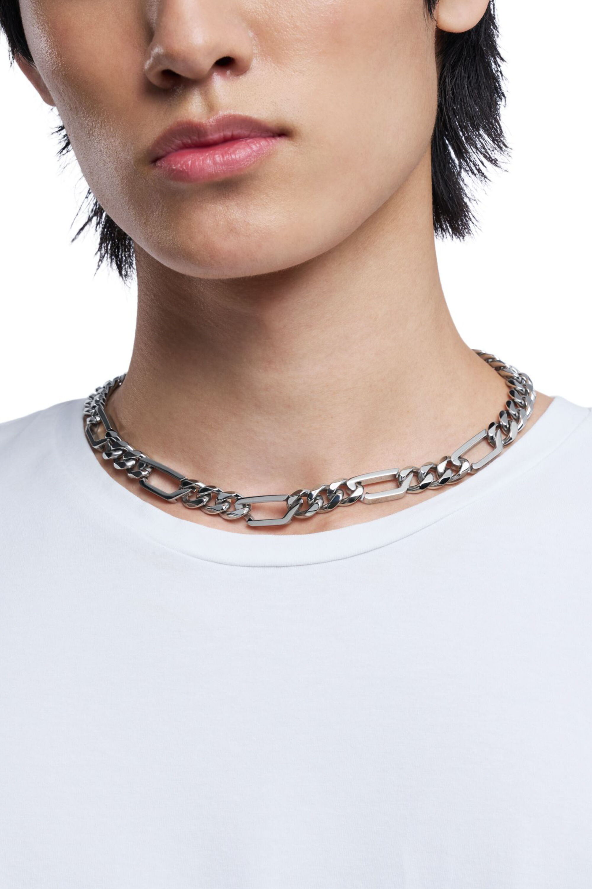 DX1626040 JEWELLERY Stainless steel chain necklace｜シルバー