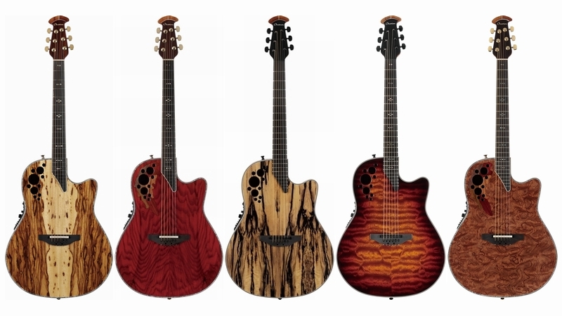 Ovation／C2078AXP】トップ材にエキゾティック・ウッドを使用した