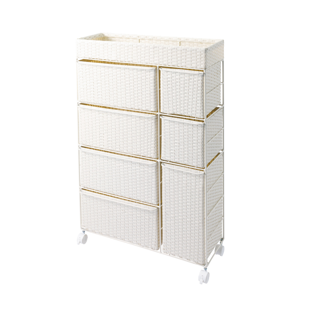 組立不要 収納物に優しい サニタリーすき間チェスト 幅45cm ディノス