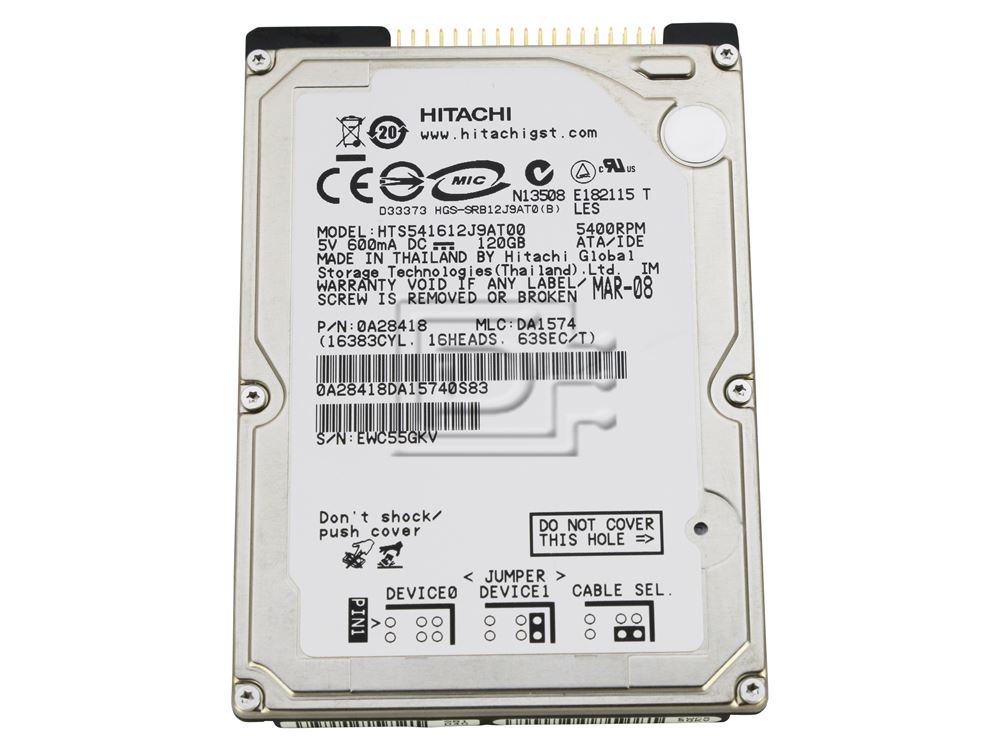 Hitachi 0A28418 120GB IDE Laptop Hard Drive