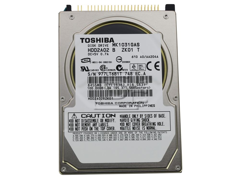 Toshiba MK1031GAS Hard Drive