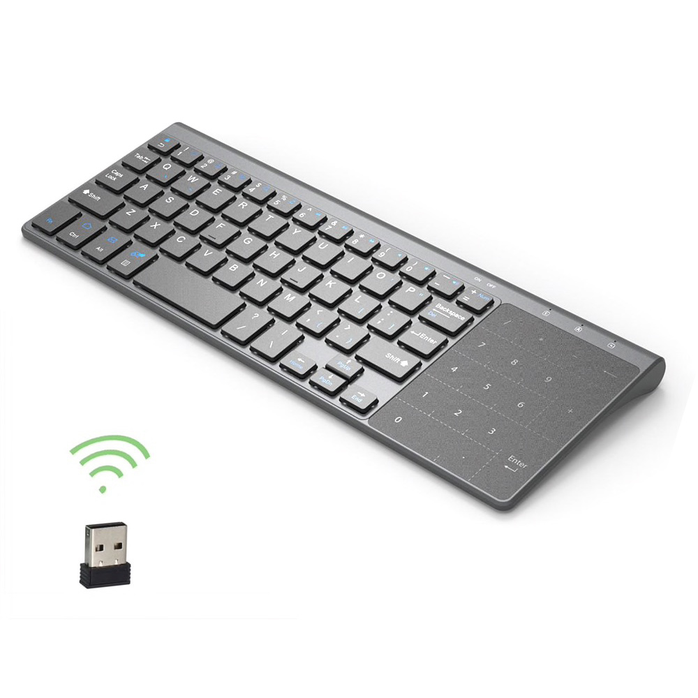 2.4GHz ワイヤレスキーボード タッチパッド /テンキー切り替え - Disk