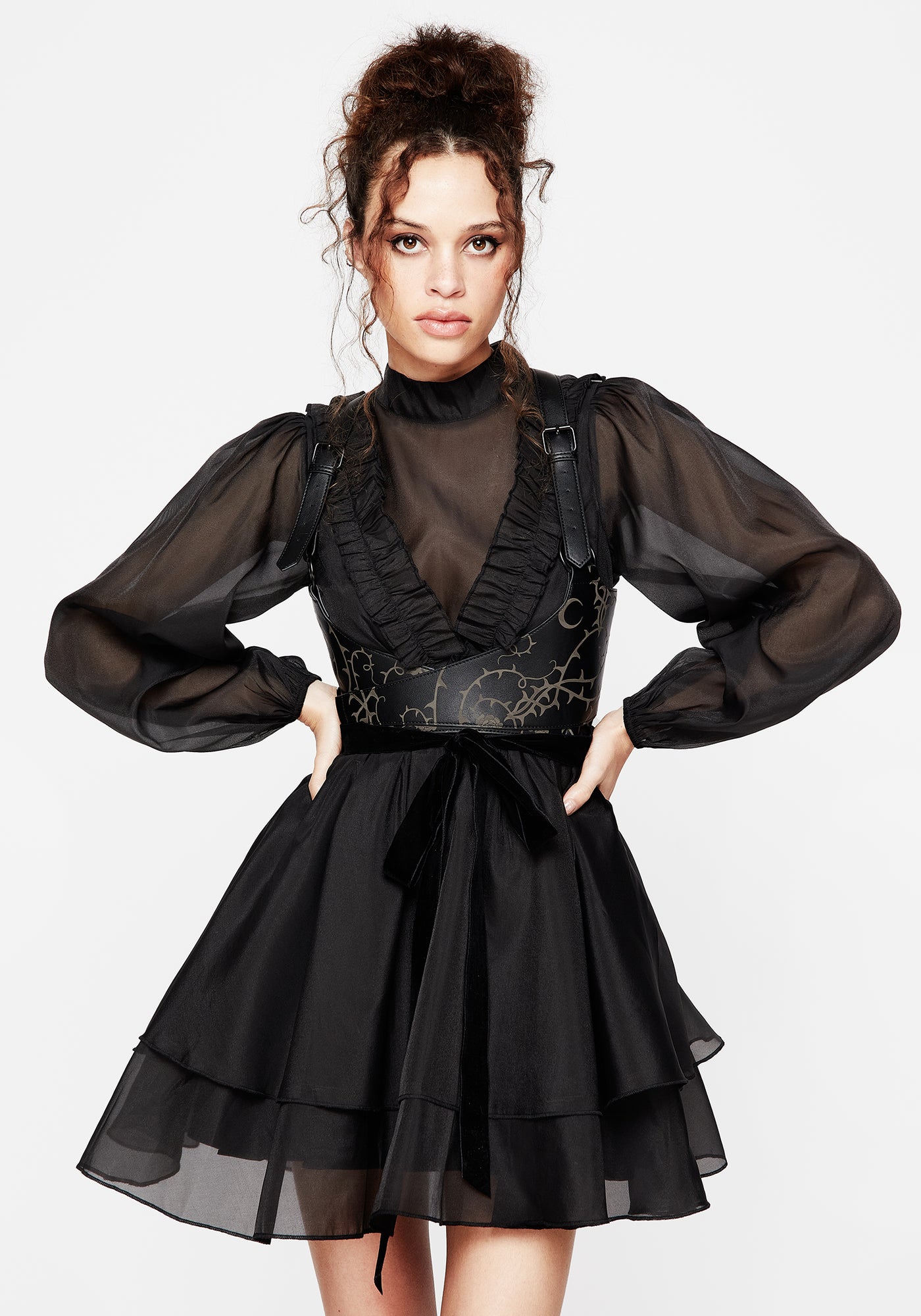 andmary Demi layered mini dress アンドマリー