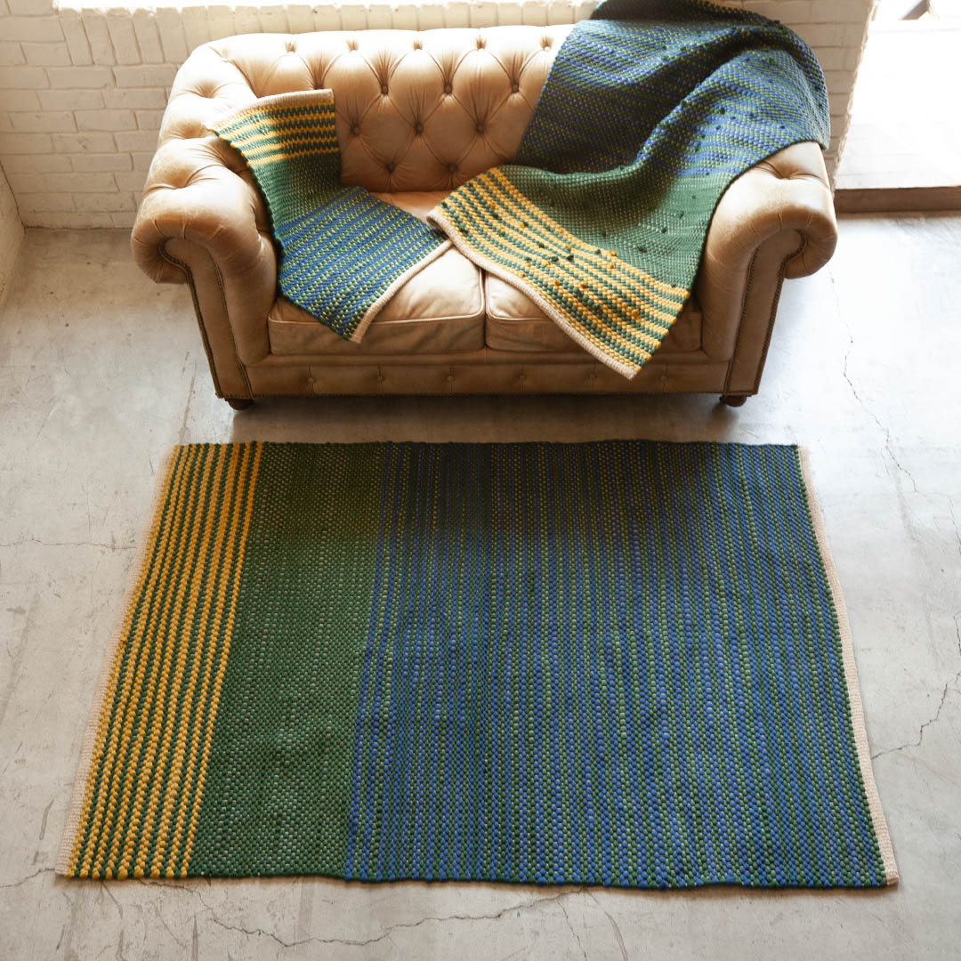 DULTON ONLINE SHOP | COTTON CHINDI RUG GREEN/BLUE 1300×1900(1300