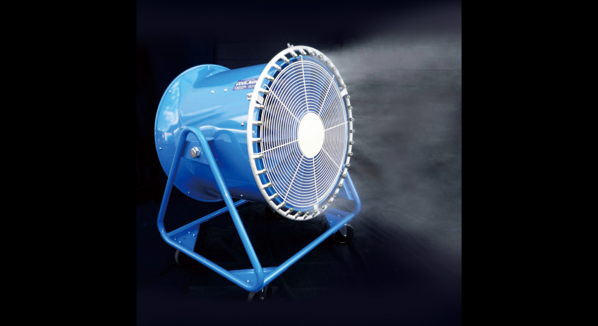 大風量・首振りミストファン COOLJ｜広範囲冷却｜霧のいけうち