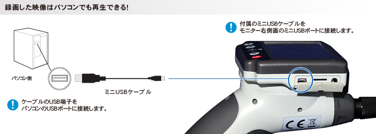 ファイバースコープ/工業用内視鏡「DMSC35AA」5.5mm可動式カメラ仕様