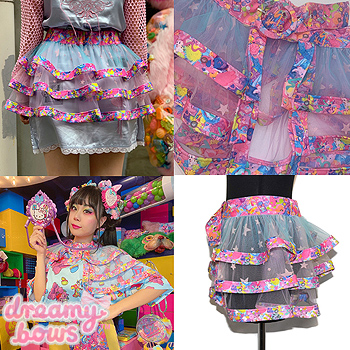 Buy 6%DOKIDOKI Tiered pannier-skirt belt/Primal Pop - Lav at
