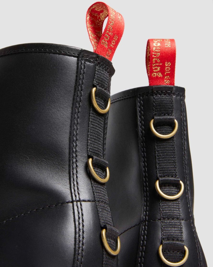 Shop Dr Martens 1460 Year Of The Rabbit in Black.