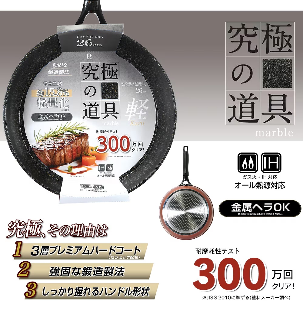 究極の道具 IH対応300万回フライパン6点セット: キッチン／はぴねすくらぶ