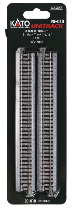 KATO鉄道模型オンラインショッピング 直線線路 186mm (4本入): □現在
