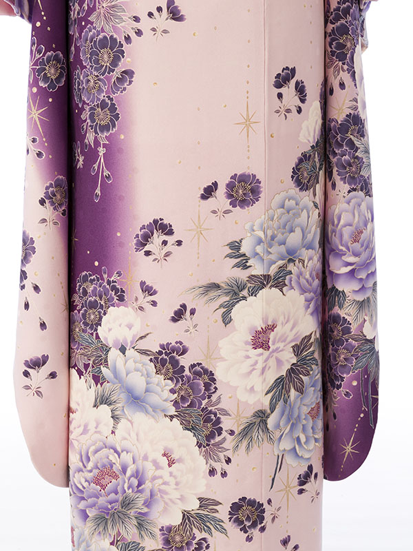 振袖|紫系|牡丹 桜 |対応身長:153-165cm|ｻｲｽﾞ:7号-13号|6S178｜全国