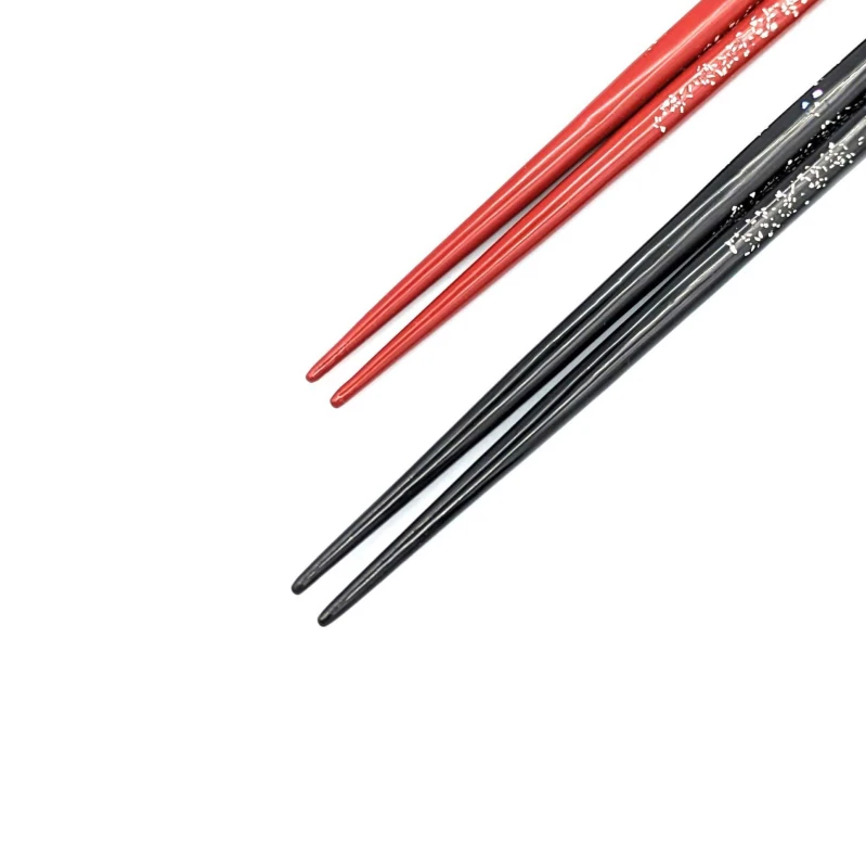 送料無料】本塗り若狭塗 市松 夫婦箸セット【桐箱入】 - お買い物