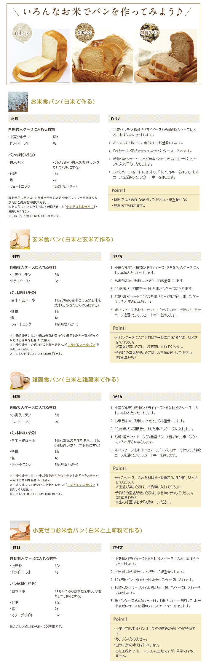 ライスブレッドクッカー パナソニック GOPAN SD-RBM1001 レンタル