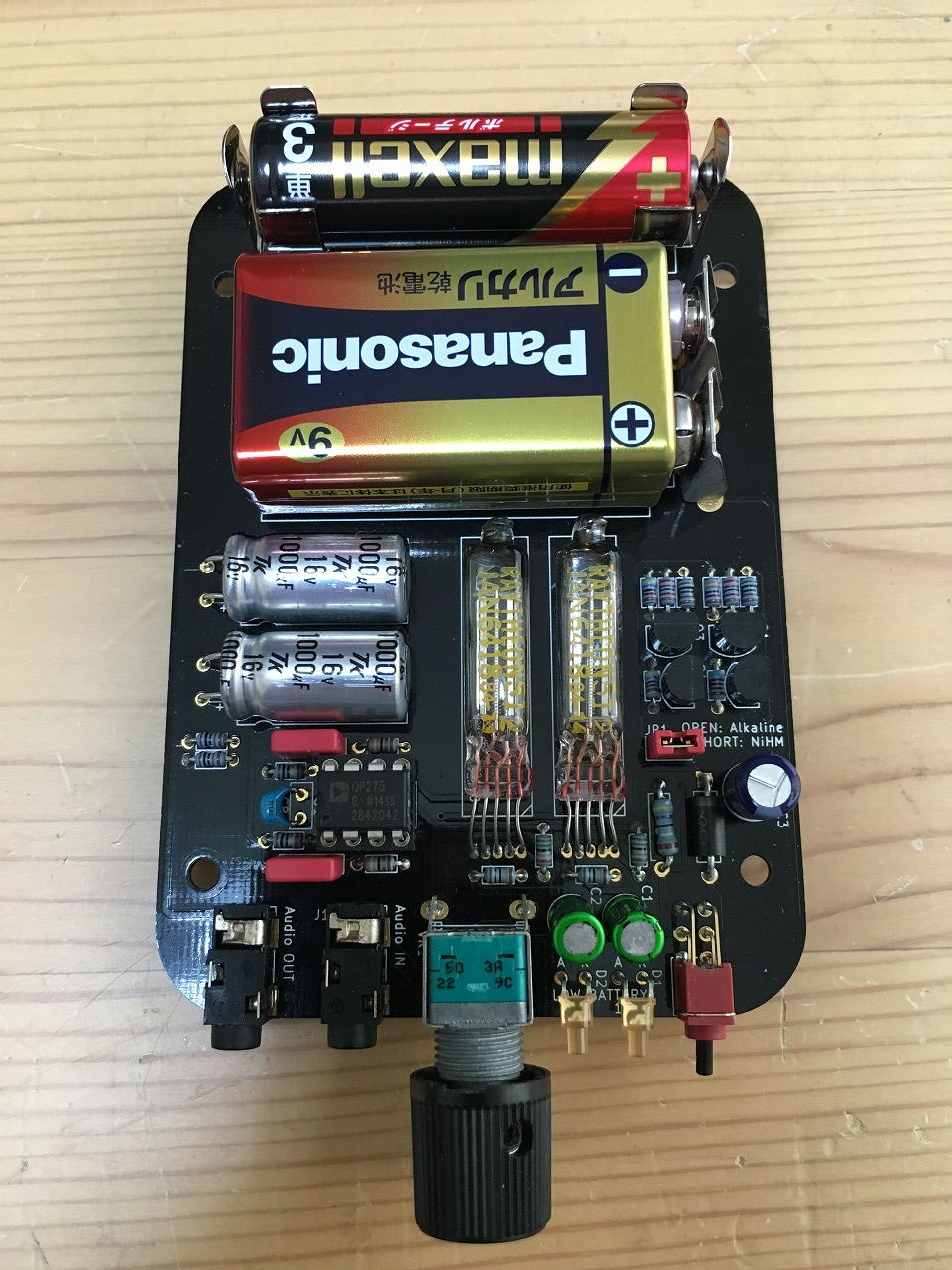 6418サブミニチュア真空管使用ヘッドホンアンプキット V1.1 | 頒布物の