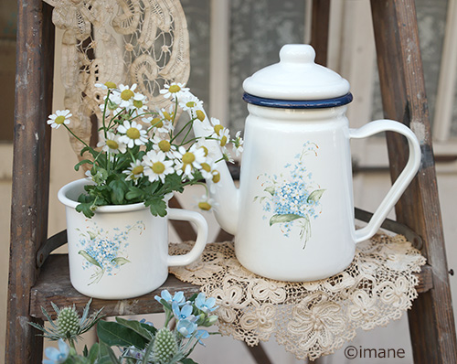 イマン クラリス ホーロー ツールスタンドイマン＆マニー薔薇の雑貨