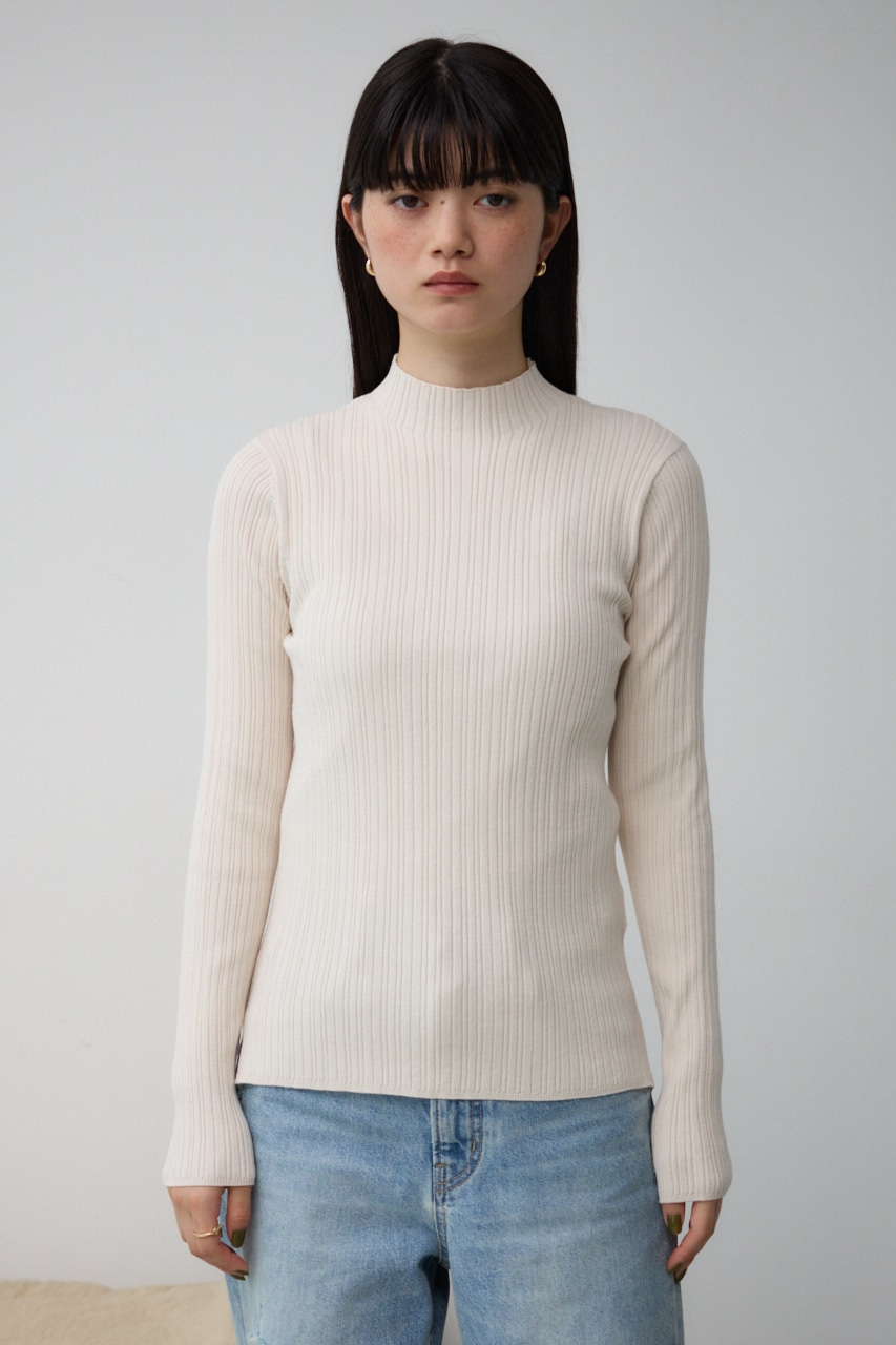 AZUL BY MOUSSY | ランダムリブハイネックニットトップス (ニット