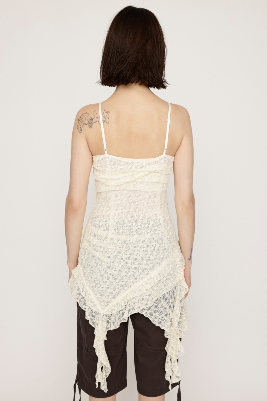 SLY | TUCKED LACE RUFFLE キャミソール (キャミソール ) |SHEL'TTER