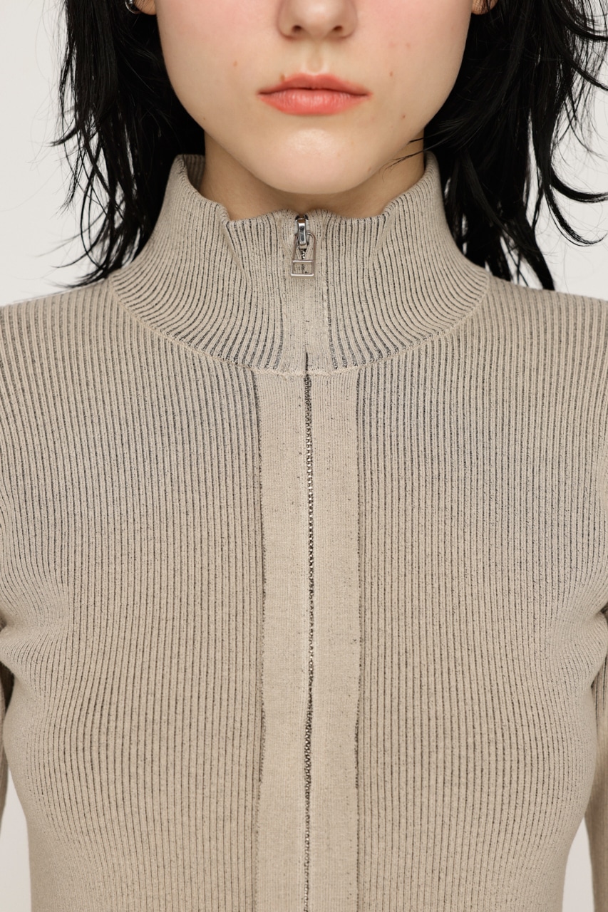 SLY | FRONT ZIP H／N RIB トップス (ニット ) |SHEL'TTER WEBSTORE