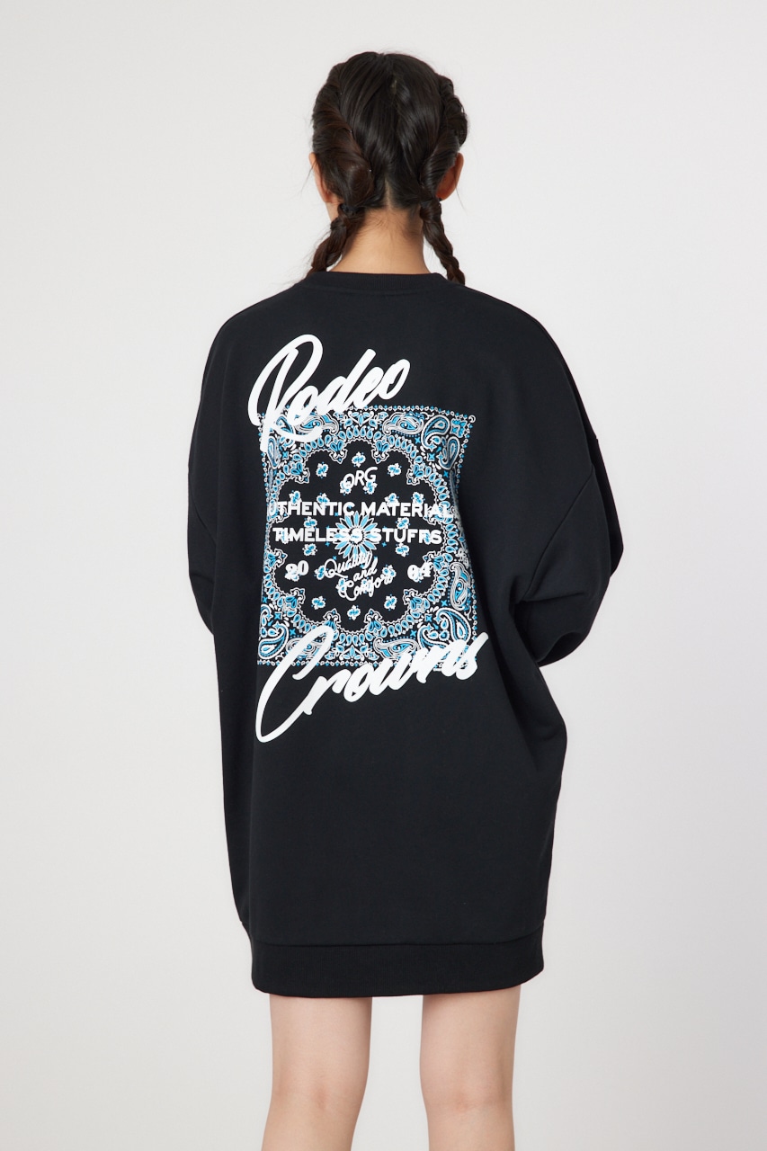 RODEO CROWNS WIDE BOWL | ペイズリーロゴスウェットワンピース