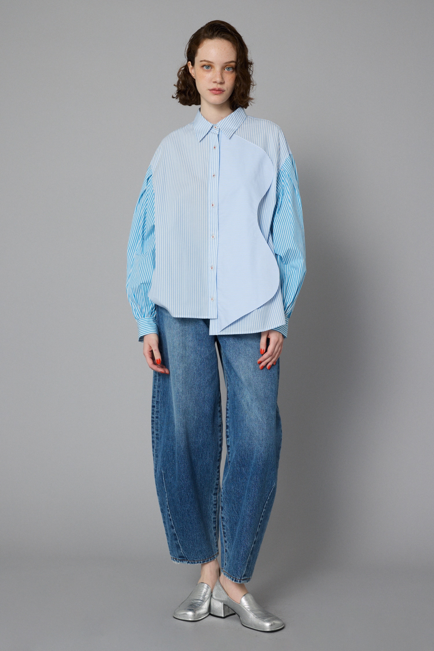 HeRIN.CYE | Wave motif big shirt (シャツ・ブラウス ) |SHEL'TTER