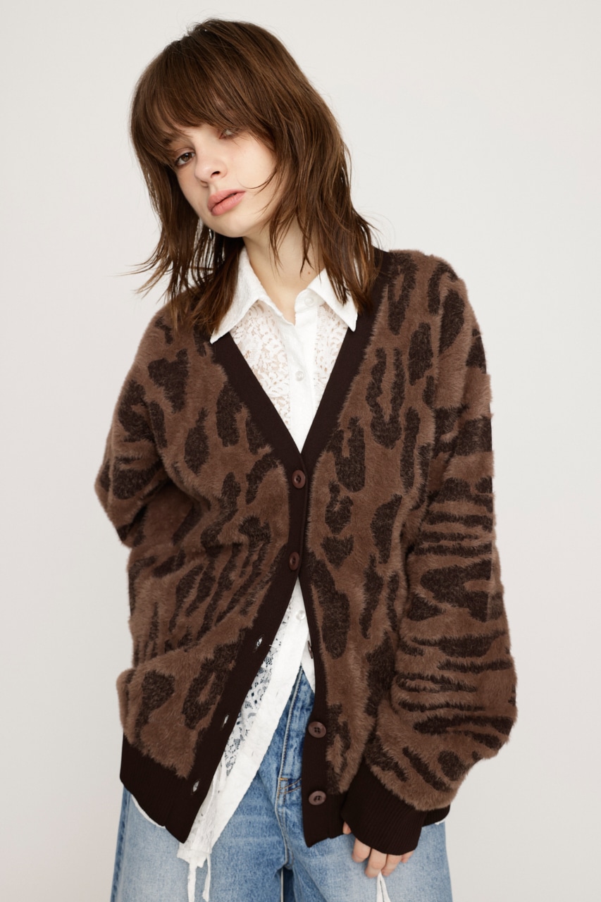 SLY | 【LIMITED ITEM】LEOPARD MOLLE JQ カーディガン (カーディガン