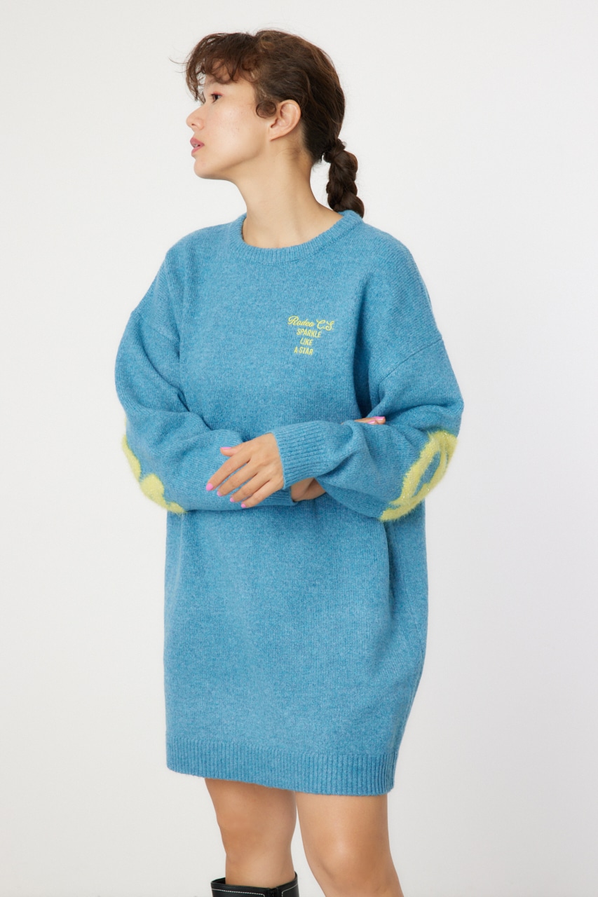 shetokyo Greta blueワンピース BLACK LABEL＞シルクダブルクロス