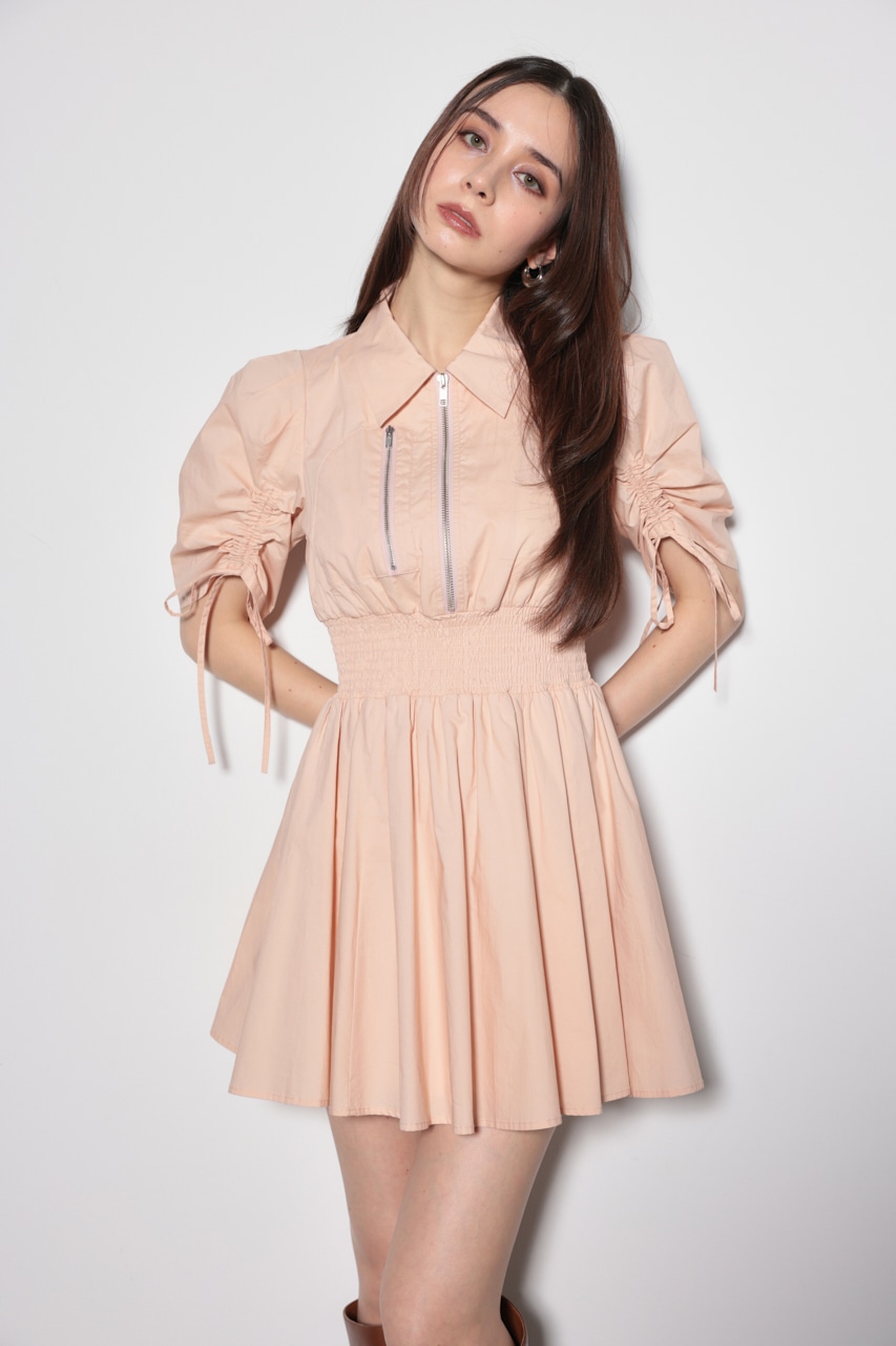 rienda | MA-1ディティールフレアミニワンピース (ワンピース(ミニ