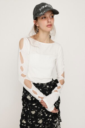 SLY | TUCKED LACE RUFFLE キャミソール (キャミソール ) |SHEL'TTER