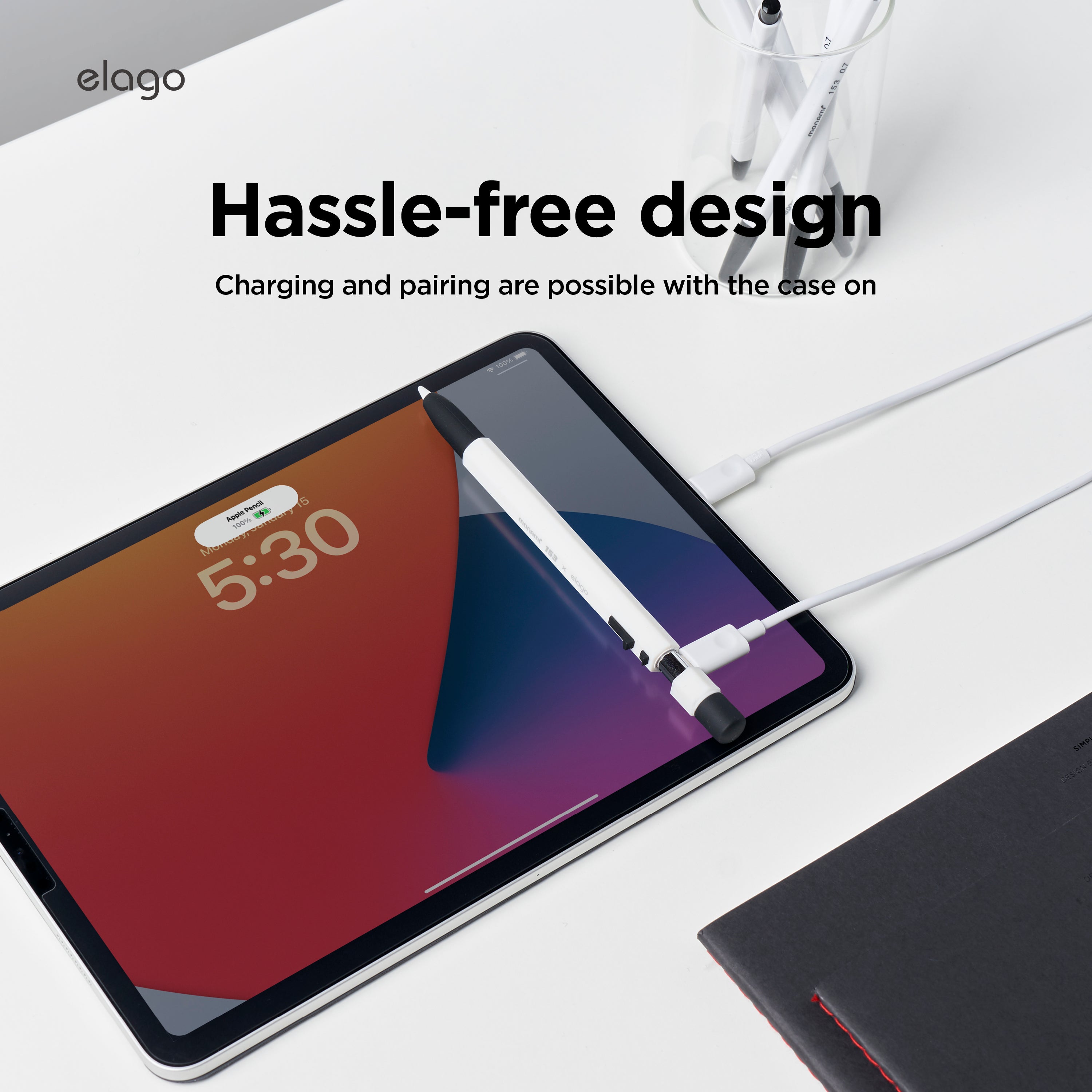 elago x MONAMI Case for Apple Pencil USB-C [White] - elago